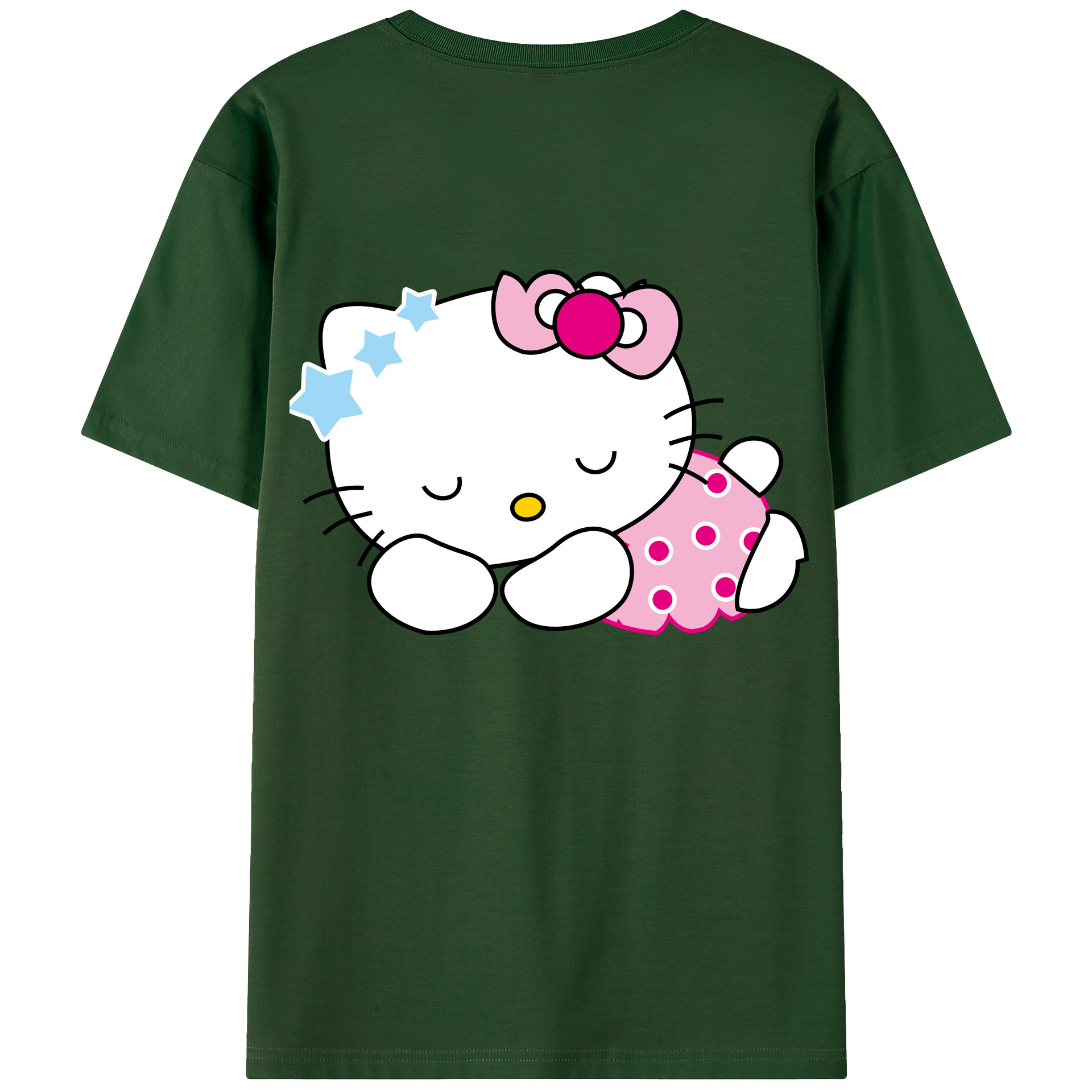 （画像用） Hello Kitty ハローキティ 綿100％半袖Tシャツ（背面プリント）